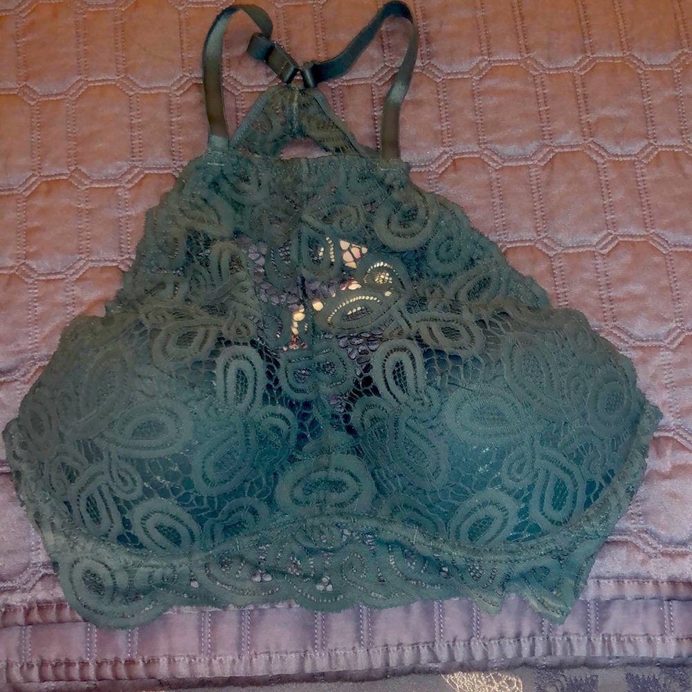 Pink’s Lace Halter push up bralette